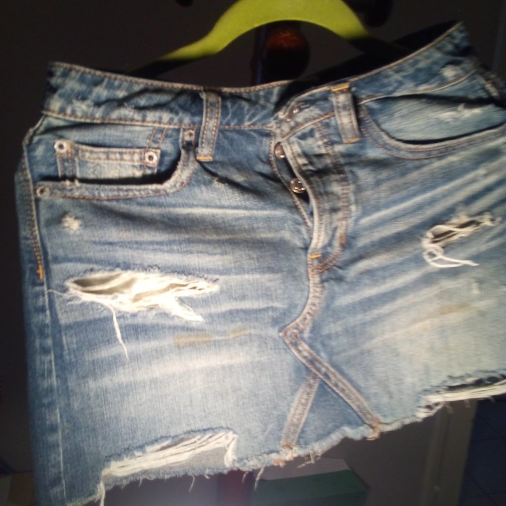 Jean mini skirt